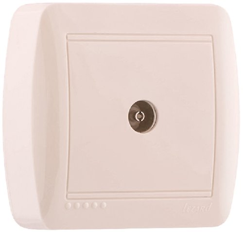 Розетка TV Оконечная накладная Lezard Demet 1-м. кремовый картинка